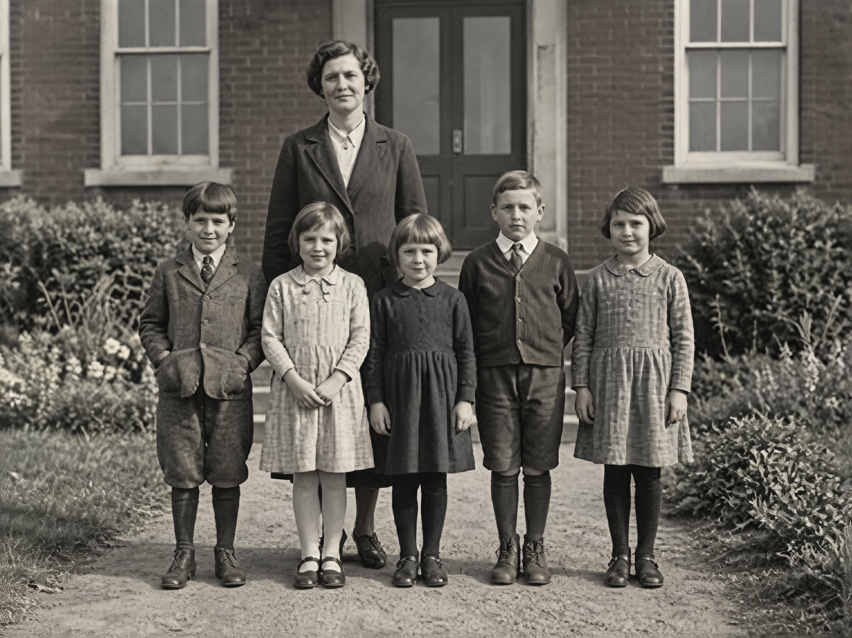 A damaged school photograph
