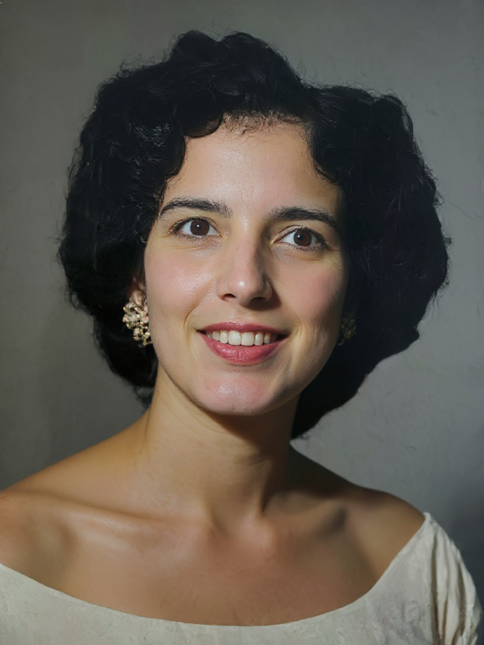 A portrait saved from severe cracks